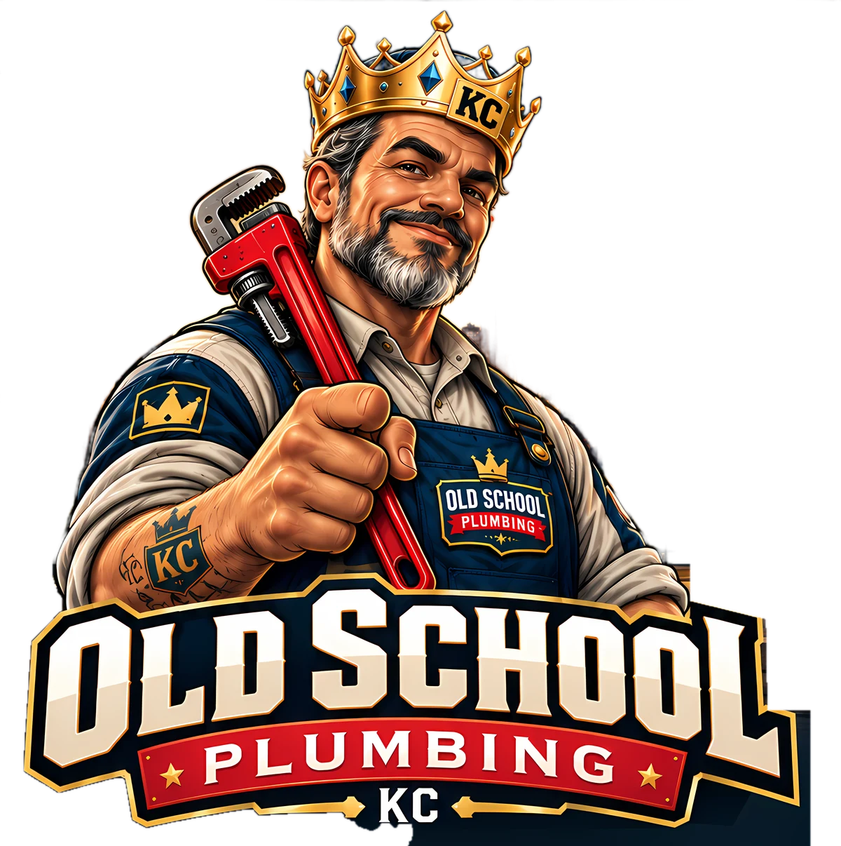 Old School Plumbing KC Royal Plumber emblem