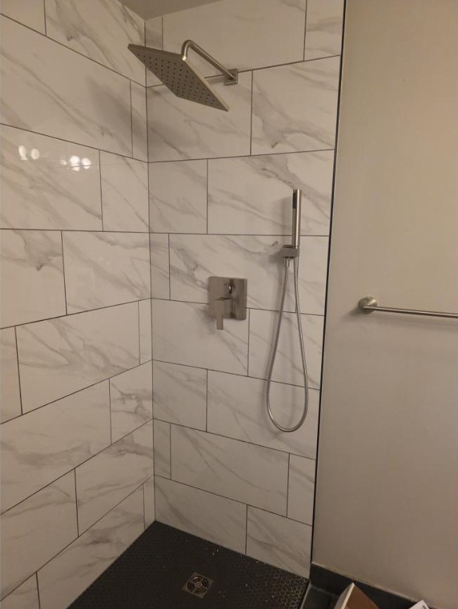 Shower install, a real Old School Plumbing job